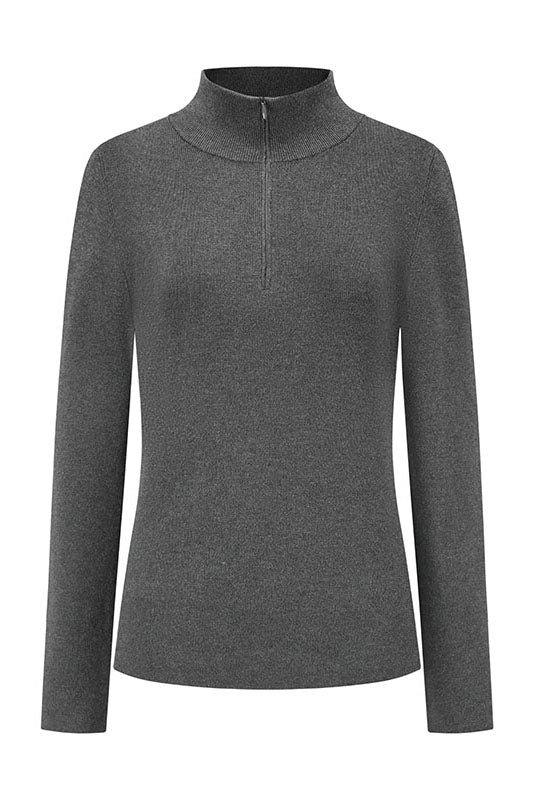SWAYING 25 Early Autumn Stand Collar Zipper Sports Top Sweater SW-SW25PF1T08C2-HUI Gray